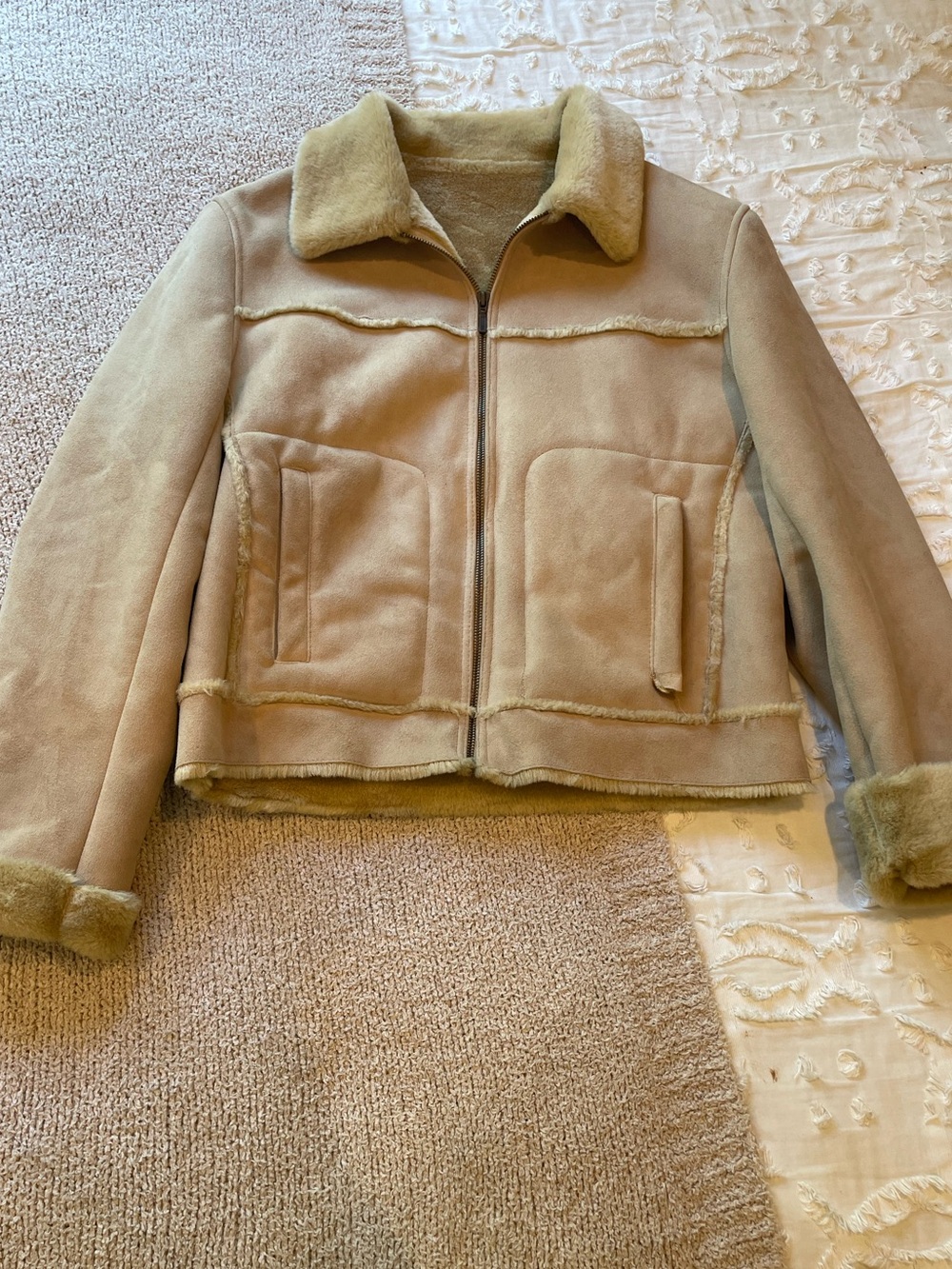 Mauritius Plush Shearling Aviator Jacket EUC - size small